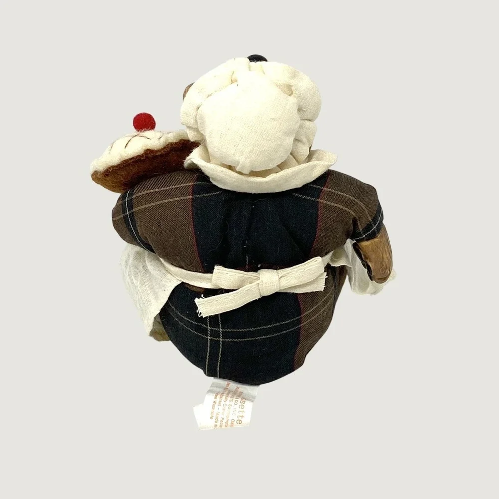 Russ Berrie Figurines Brown Pilgrim Bears Thanksgiving Harvest Vintage